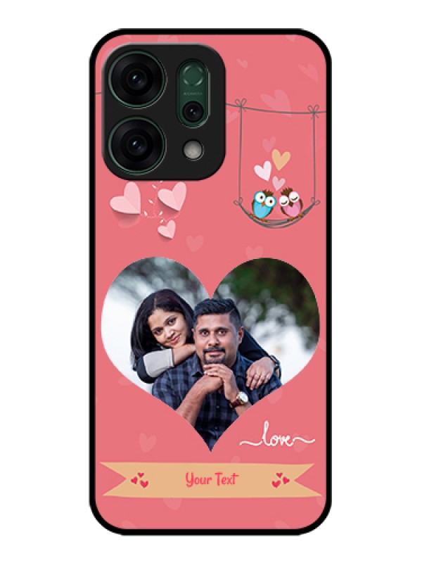 Custom Oppo Reno 14 5G Custom Glass Phone Case - Peach Color Love Design