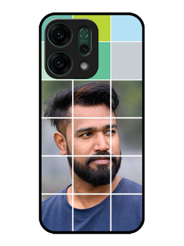 Custom Oppo Reno 14 5G Custom Glass Phone Case - With White Box Pattern