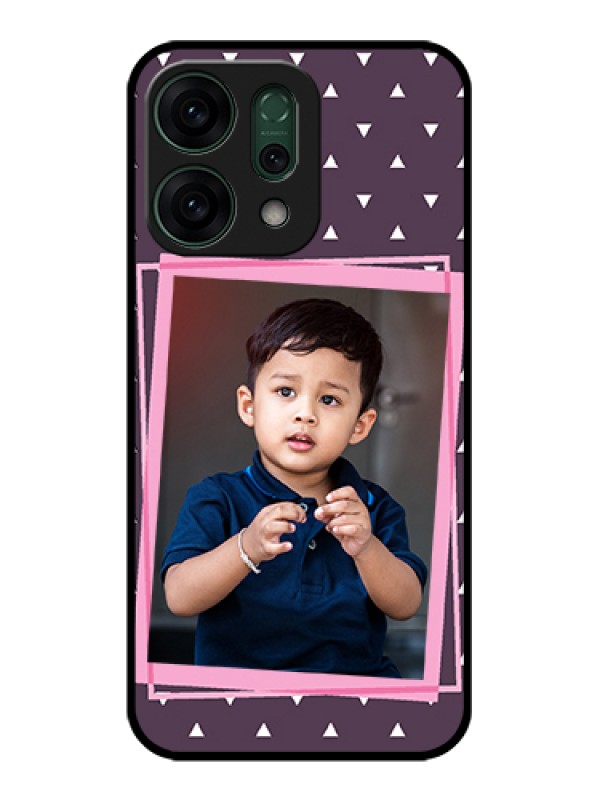 Custom Oppo Reno 14 5G Custom Glass Phone Case - Triangle Pattern Dotted Design