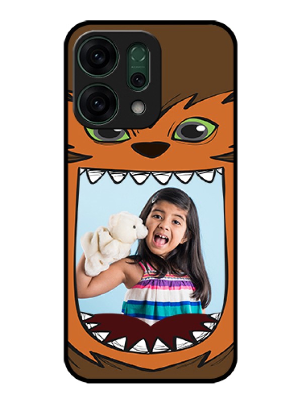 Custom Oppo Reno 14 5G Custom Glass Phone Case - Owl Monster Back Case Design