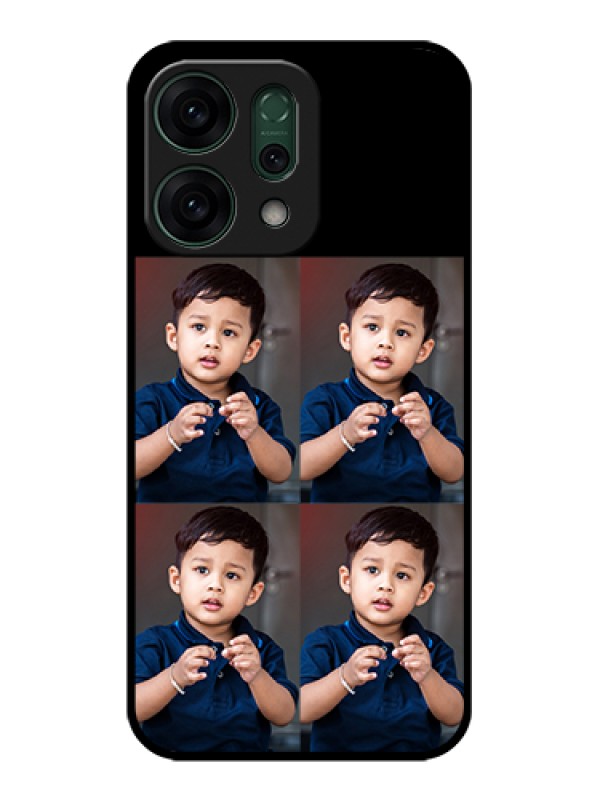 Custom Oppo Reno 14 5G Custom Glass Phone Case - 4 Image Holder Design