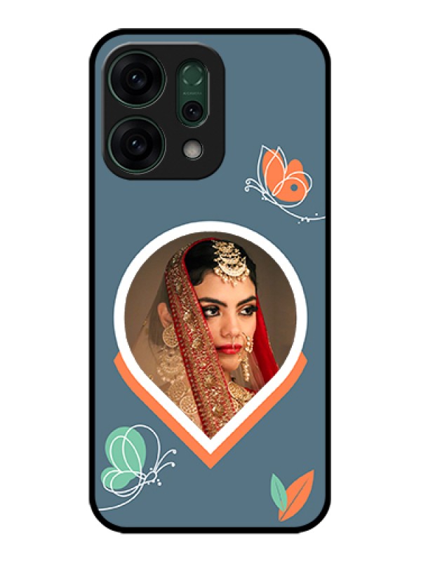 Custom Oppo Reno 14 5G Custom Glass Phone Case - Droplet Butterflies Design