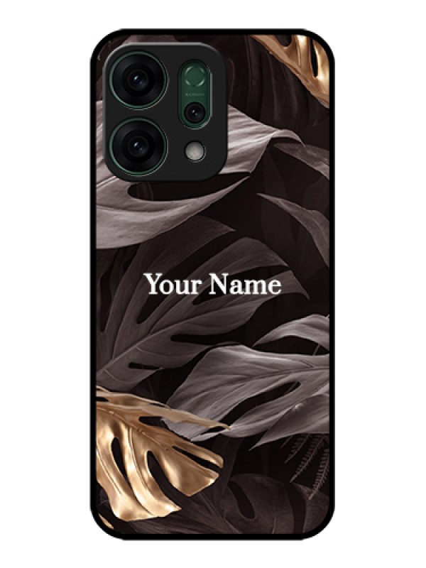Custom Oppo Reno 14 5G Custom Glass Phone Case - Wild Leaves Digital Paint Design