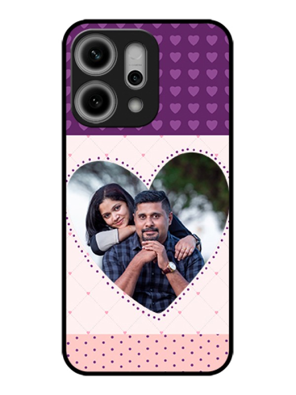 Custom Oppo Reno 14 Pro 5G Custom Glass Phone Case - Violet Love Dots Design