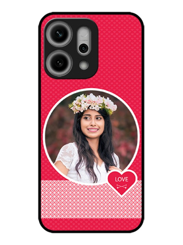 Custom Oppo Reno 14 Pro 5G Custom Glass Phone Case - Pink Color Pattern Design