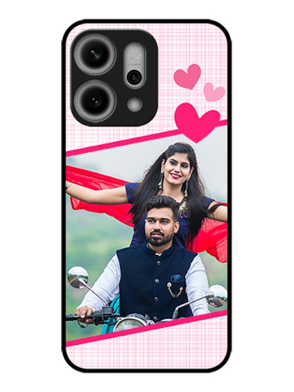 Custom Oppo Reno 14 Pro 5G Custom Glass Phone Case - Love Shape Heart Design