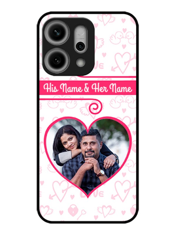 Custom Oppo Reno 14 Pro 5G Custom Glass Phone Case - Heart Shape Love Design