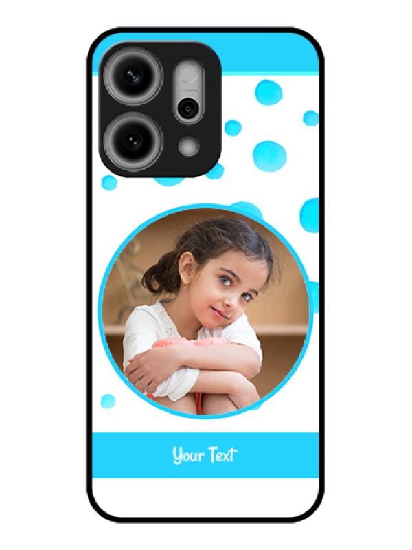 Custom Oppo Reno 14 Pro 5G Custom Glass Phone Case - Blue Bubbles Pattern Design