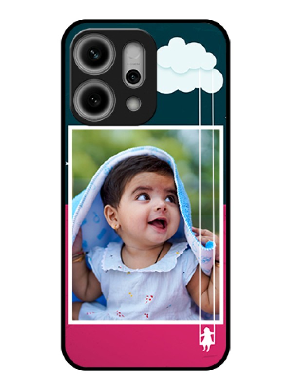 Custom Oppo Reno 14 Pro 5G Custom Glass Phone Case - Cute Girl With Cloud Design