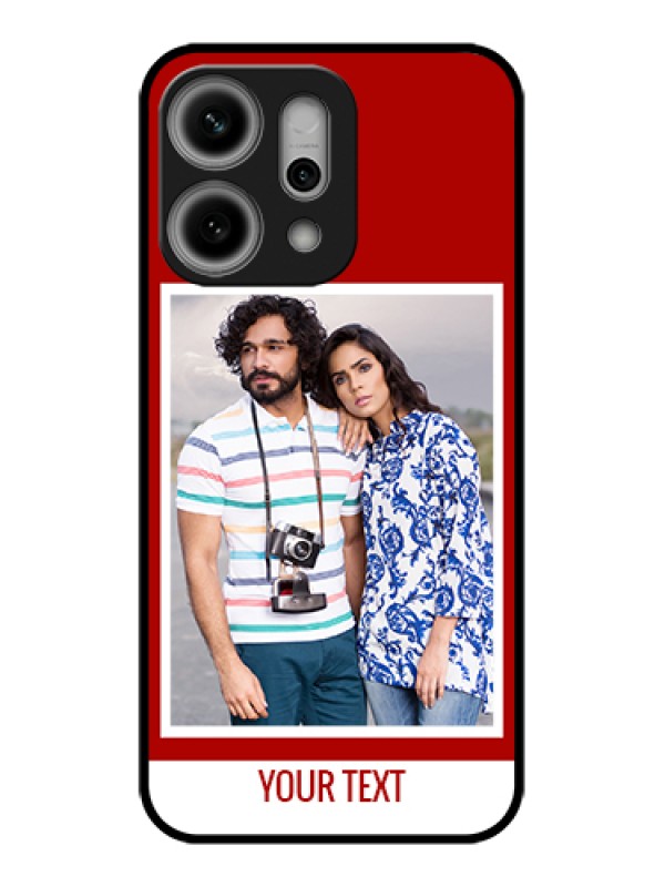 Custom Oppo Reno 14 Pro 5G Custom Glass Phone Case - Red Color Design
