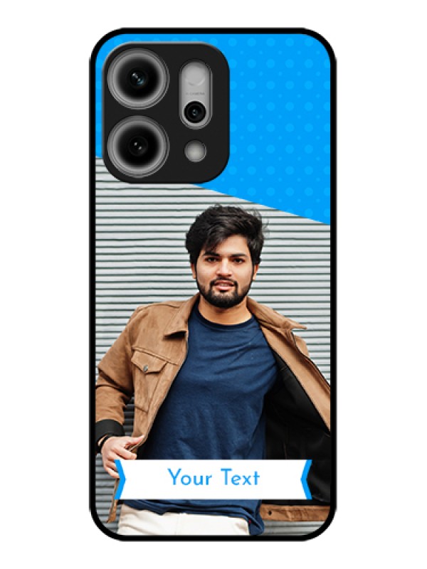 Custom Oppo Reno 14 Pro 5G Custom Glass Phone Case - Simple Blue Color Design