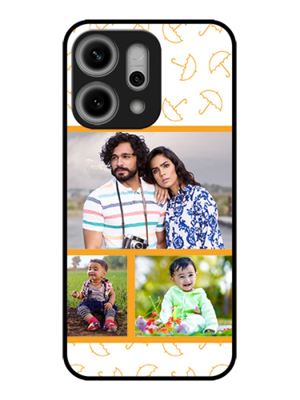 Custom Oppo Reno 14 Pro 5G Custom Glass Phone Case - Yellow Pattern Design