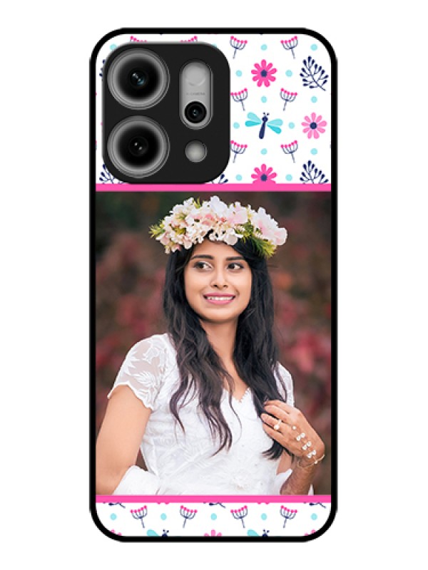 Custom Oppo Reno 14 Pro 5G Custom Glass Phone Case - Colorful Flower Design