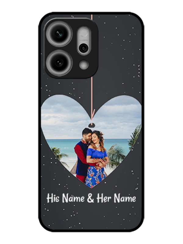 Custom Oppo Reno 14 Pro 5G Custom Glass Phone Case - Hanging Heart Design