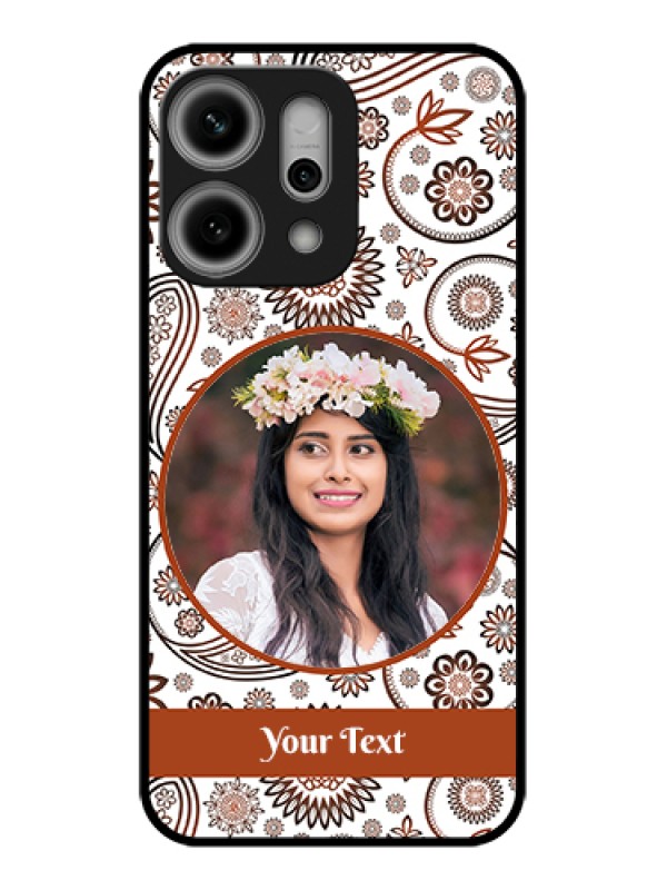 Custom Oppo Reno 14 Pro 5G Custom Glass Phone Case - Abstract Flower Design