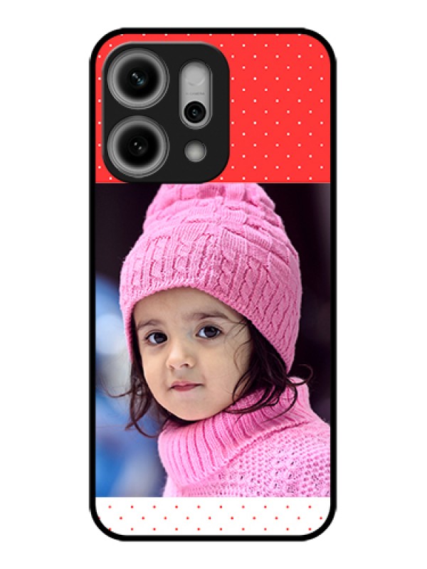 Custom Oppo Reno 14 Pro 5G Custom Glass Phone Case - Red Pattern Design