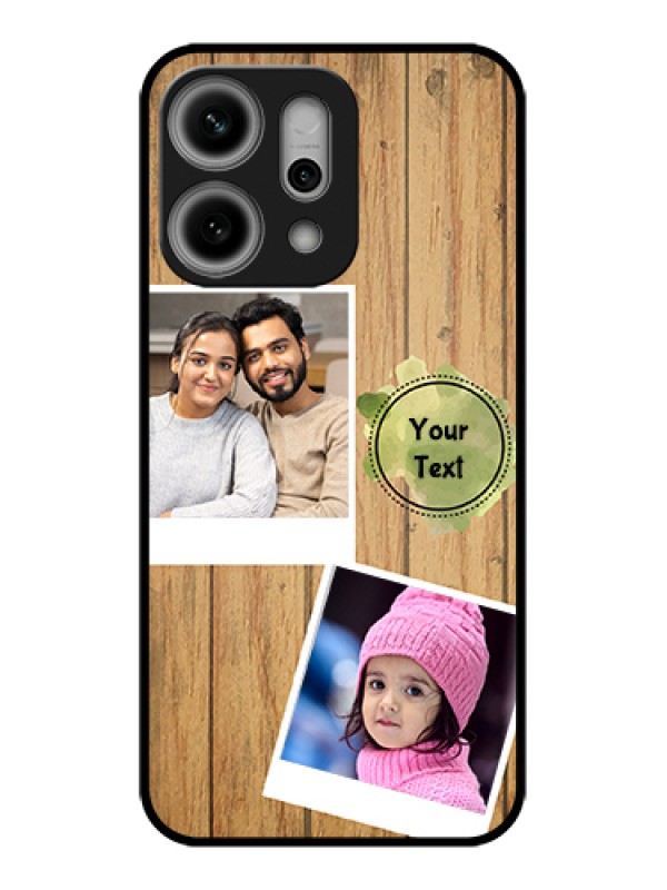 Custom Oppo Reno 14 Pro 5G Custom Glass Phone Case - Wooden Texture Design