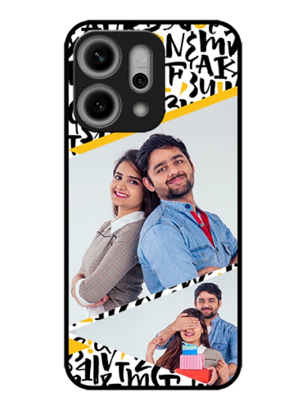 Custom Oppo Reno 14 Pro 5G Custom Glass Phone Case - Letters Pattern Design
