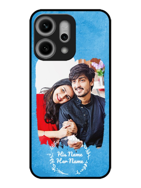 Custom Oppo Reno 14 Pro 5G Custom Glass Phone Case - Blue Color Vintage Design