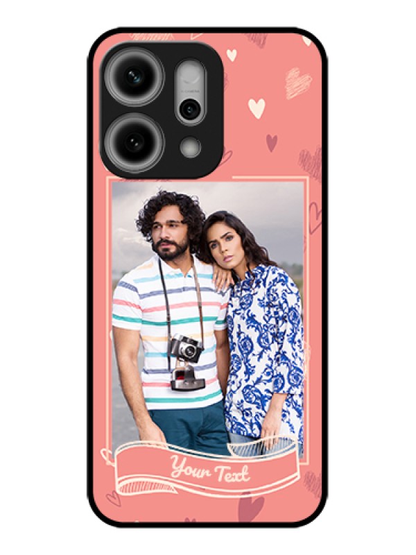 Custom Oppo Reno 14 Pro 5G Custom Glass Phone Case - Love Doodle Art Design