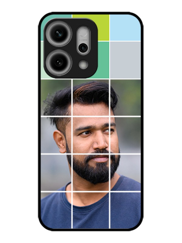 Custom Oppo Reno 14 Pro 5G Custom Glass Phone Case - With White Box Pattern