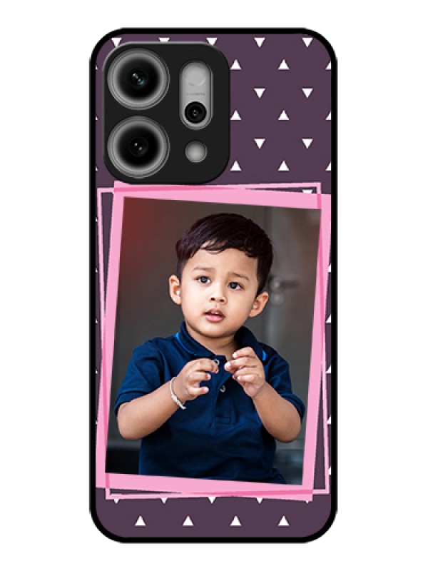 Custom Oppo Reno 14 Pro 5G Custom Glass Phone Case - Triangle Pattern Dotted Design