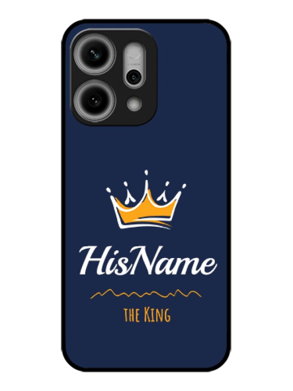 Custom Oppo Reno 14 Pro 5G Custom Glass Phone Case - King With Name Design