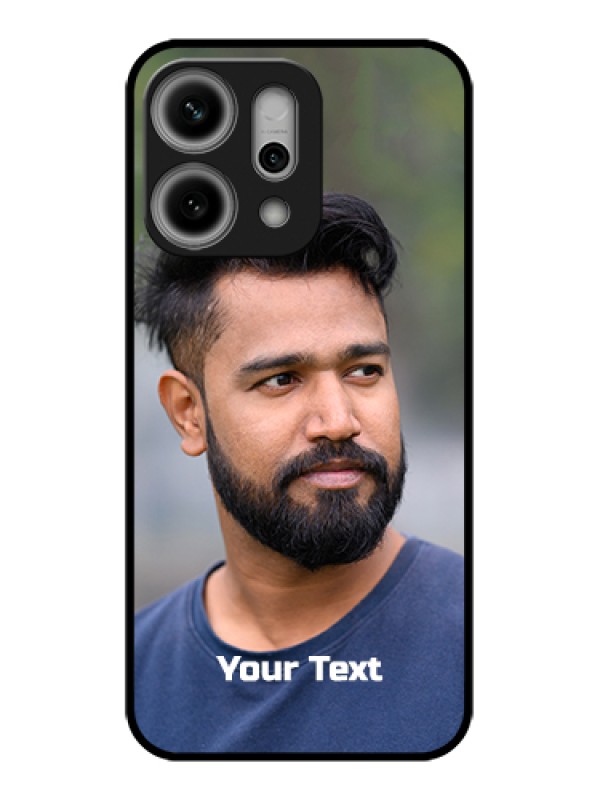 Custom Oppo Reno 14 Pro 5G Custom Glass Phone Case - Photo With Text Design