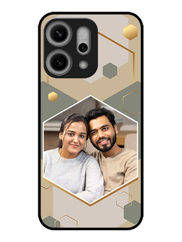 Custom Oppo Reno 14 Pro 5G Custom Glass Phone Case - Stylish Hexagon Pattern Design