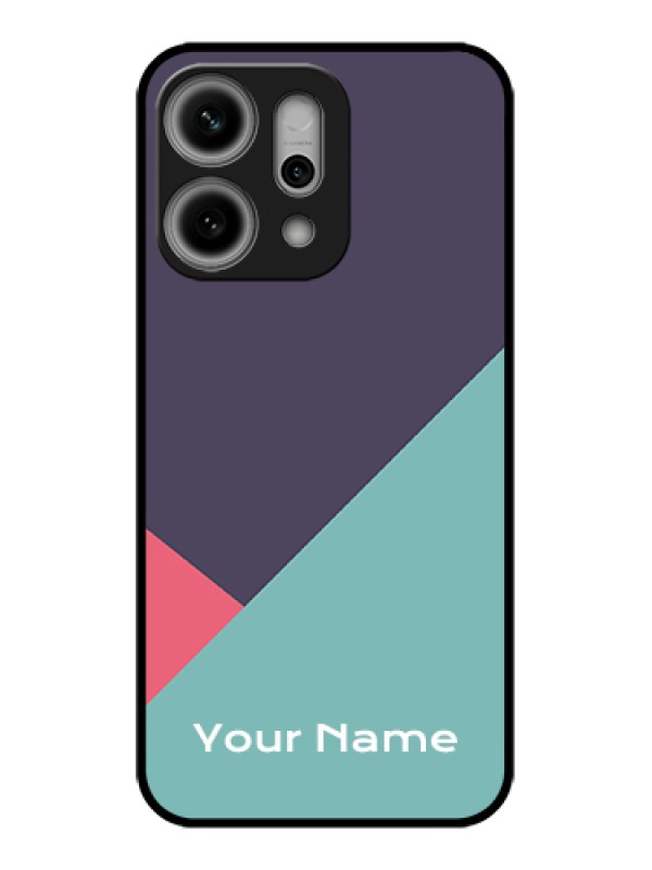 Custom Oppo Reno 14 Pro 5G Custom Glass Phone Case - Tri Color Abstract Design