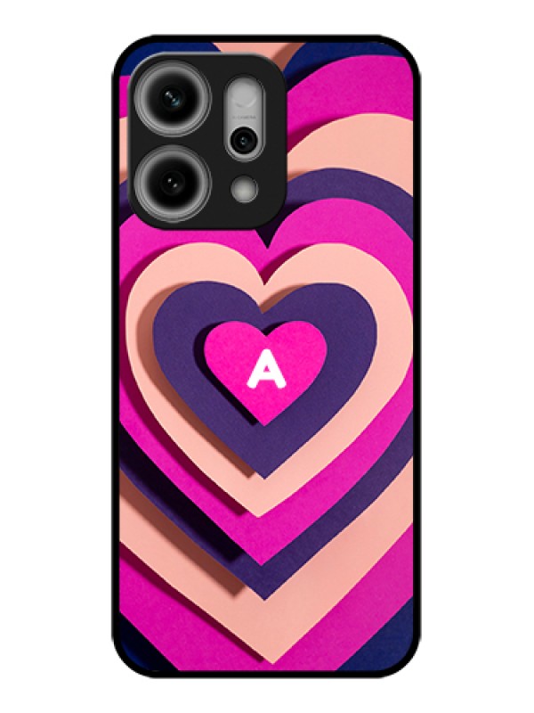 Custom Oppo Reno 14 Pro 5G Custom Glass Phone Case - Cute Heart Pattern Design