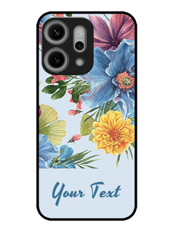 Custom Oppo Reno 14 Pro 5G Custom Glass Phone Case - Stunning Watercolored Flowers Painting Design