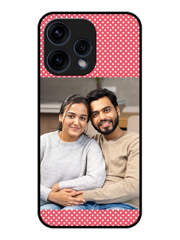 Custom Oppo Reno 15 5G Custom Glass Phone Case - White Dotted Design