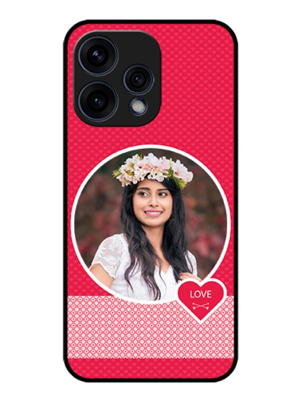 Custom Oppo Reno 15 5G Custom Glass Phone Case - Pink Color Pattern Design