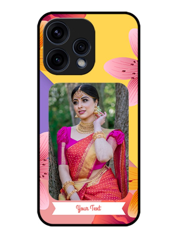 Custom Oppo Reno 15 5G Custom Glass Phone Case - 3 Image With Vintage Floral Design