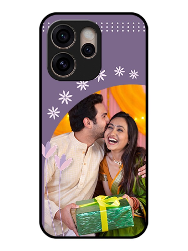 Custom Oppo Reno 15 Pro 5G Custom Glass Phone Case - Lavender Flowers Design
