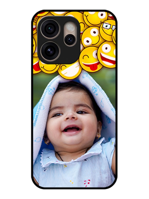 Custom Oppo Reno 15 Pro 5G Custom Glass Phone Case - With Smiley Emoji Design