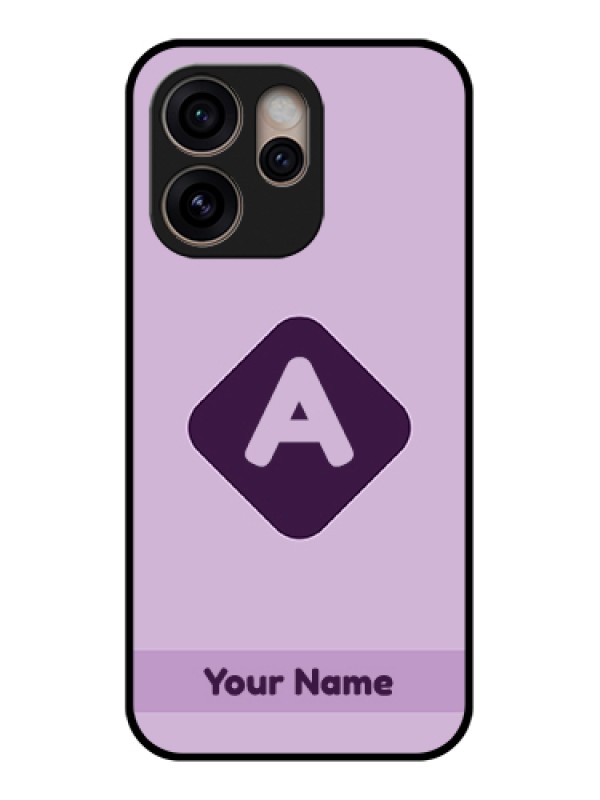 Custom Oppo Reno 15 Pro 5G Custom Glass Phone Case - Custom Letter In Curved Badge Design