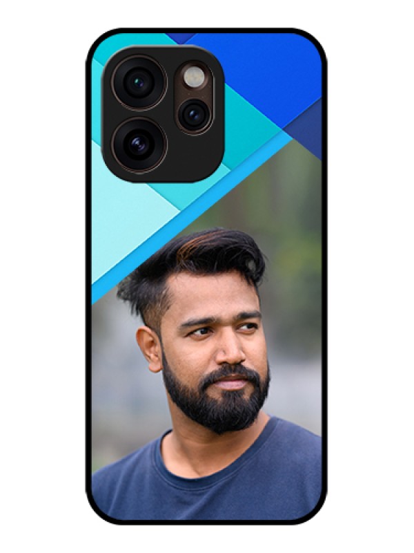 Custom Oppo Reno 15 Pro Mini 5G Custom Glass Phone Case - Blue Pattern Design