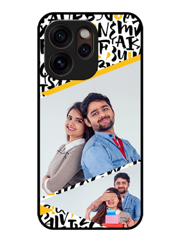 Custom Oppo Reno 15 Pro Mini 5G Custom Glass Phone Case - Letters Pattern Design