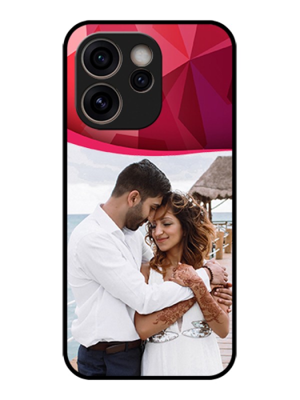 Custom Oppo Reno 15C 5G Custom Glass Phone Case - Red Abstract Design