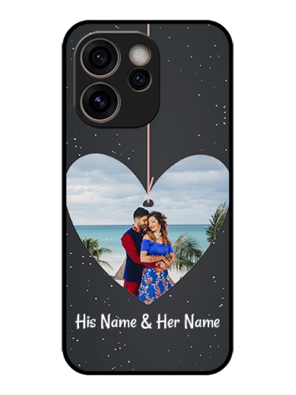 Custom Oppo Reno 15C 5G Custom Glass Phone Case - Hanging Heart Design