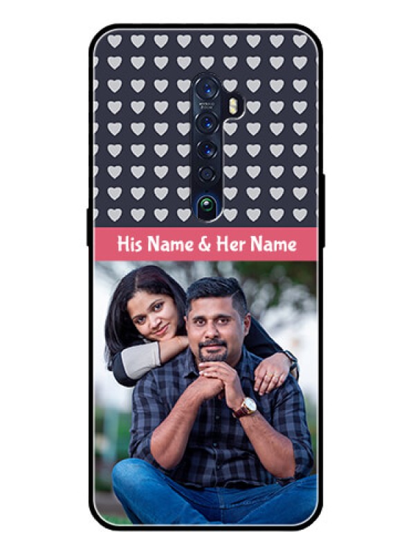 Custom Reno 2 Custom Glass Mobile Case  - Love Symbols Design