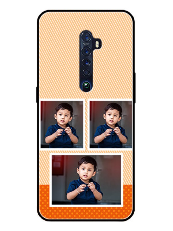 Custom Reno 2 Photo Printing on Glass Case  - Bulk Photos Upload Design