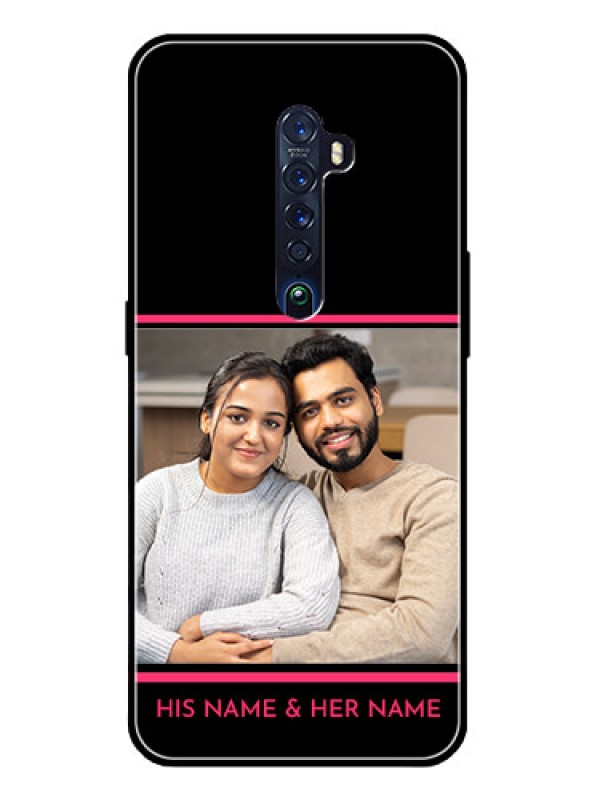 Custom Reno 2 Custom Glass Mobile Case  - with Add Text Design