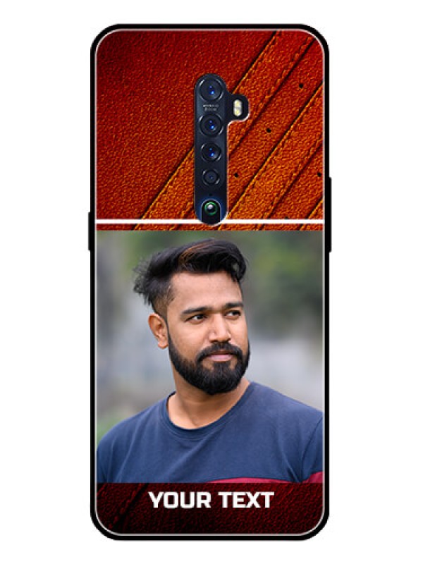 Custom Reno 2 Personalized Glass Phone Case  - Leather Phone Case Design