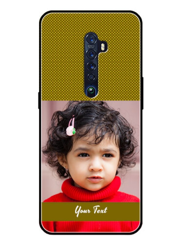 Custom Reno 2 Custom Glass Phone Case  - Simple Green Color Design
