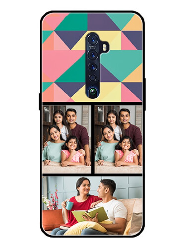 Custom Reno 2 Custom Glass Phone Case  - Bulk Pic Upload Design
