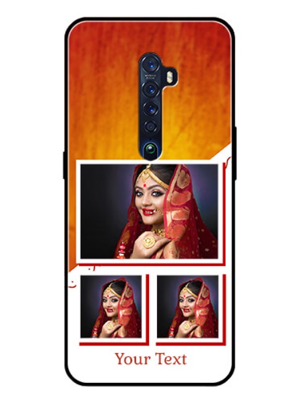 Custom Reno 2 Custom Glass Phone Case  - Wedding Memories Design  
