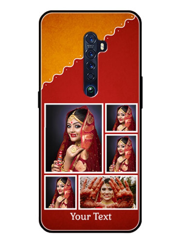 Custom Reno 2 Personalized Glass Phone Case  - Wedding Pic Upload Design